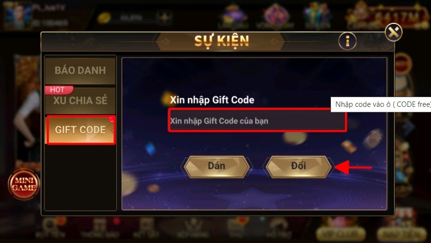 Hướng dẫn nạp Giftcode Gowin